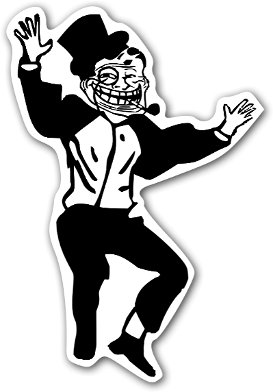 The Dancing Meme Man Sticker - Troll Dad Meme Png (435x600), Png Download