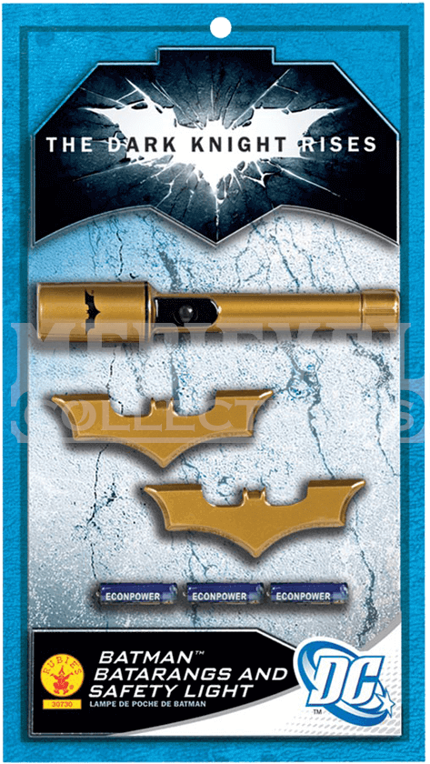 The Dark Knight Rises Batarang And Safety Light Set - Dc Comics (850x850), Png Download