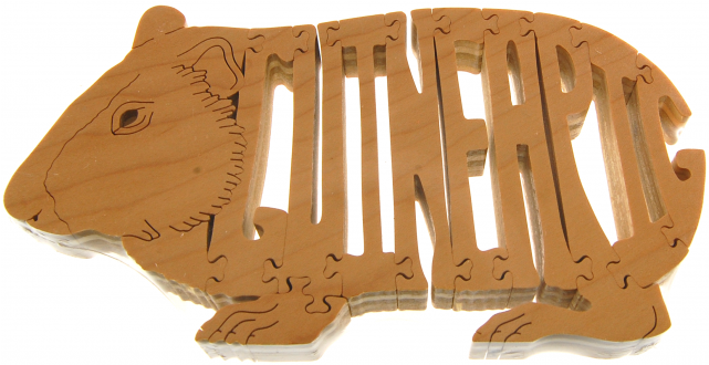 Guinea Pig - Wooden Jigsaw - Guinea Pig (640x640), Png Download