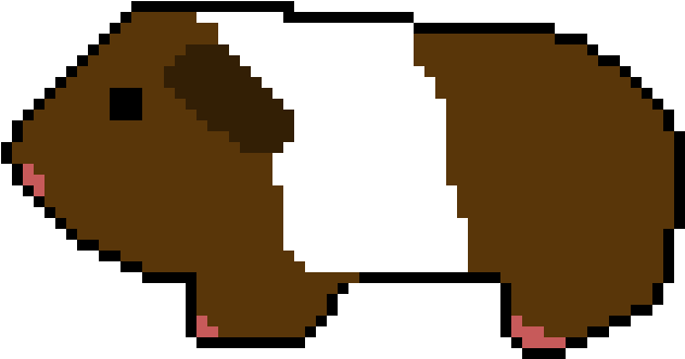Guinea Pig - Black Panther Pixel Art (750x560), Png Download