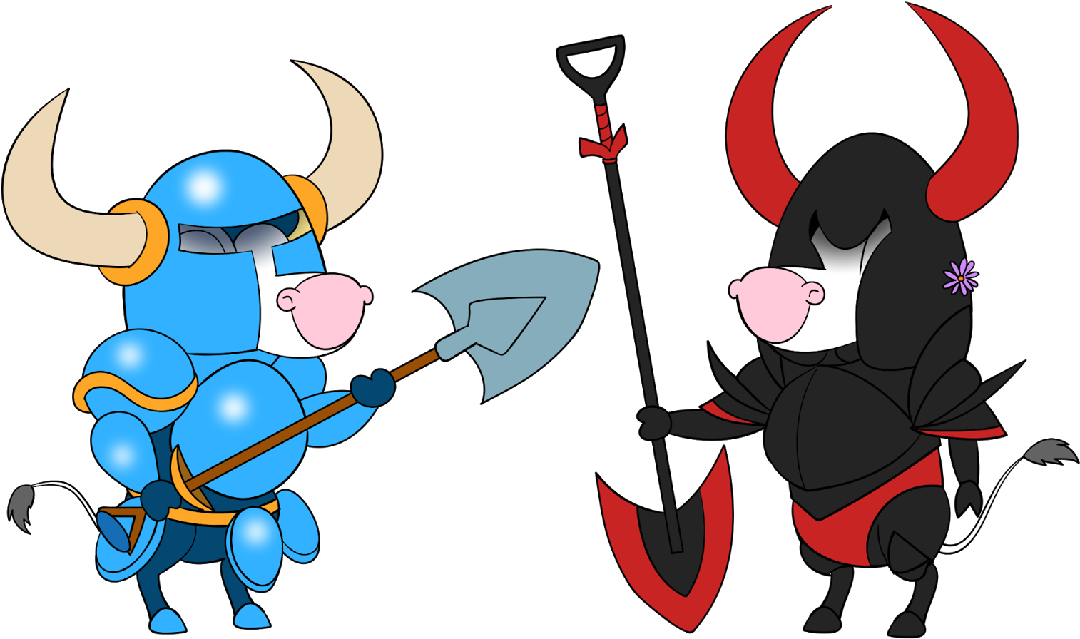 Cowsplay - Shovel Knight - Cartoon (1600x974), Png Download
