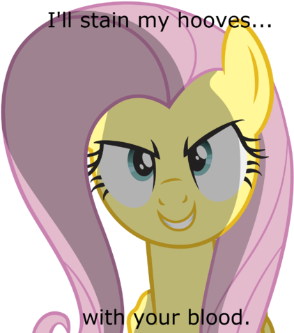 405249 Fluttershy Semi Dash Grimdark Evil Evil Grin - Fluttersy Evil (480x480), Png Download