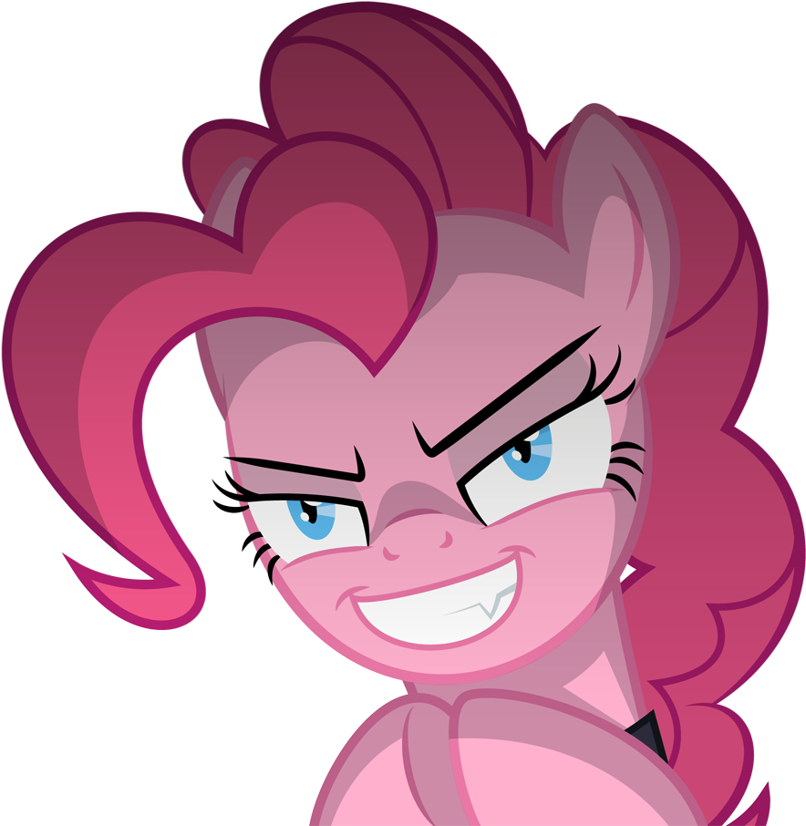 Pinkie Pie Rainbow Dash Applejack Face Pink Facial - Pinkie Pie Evil Smile (945x939), Png Download