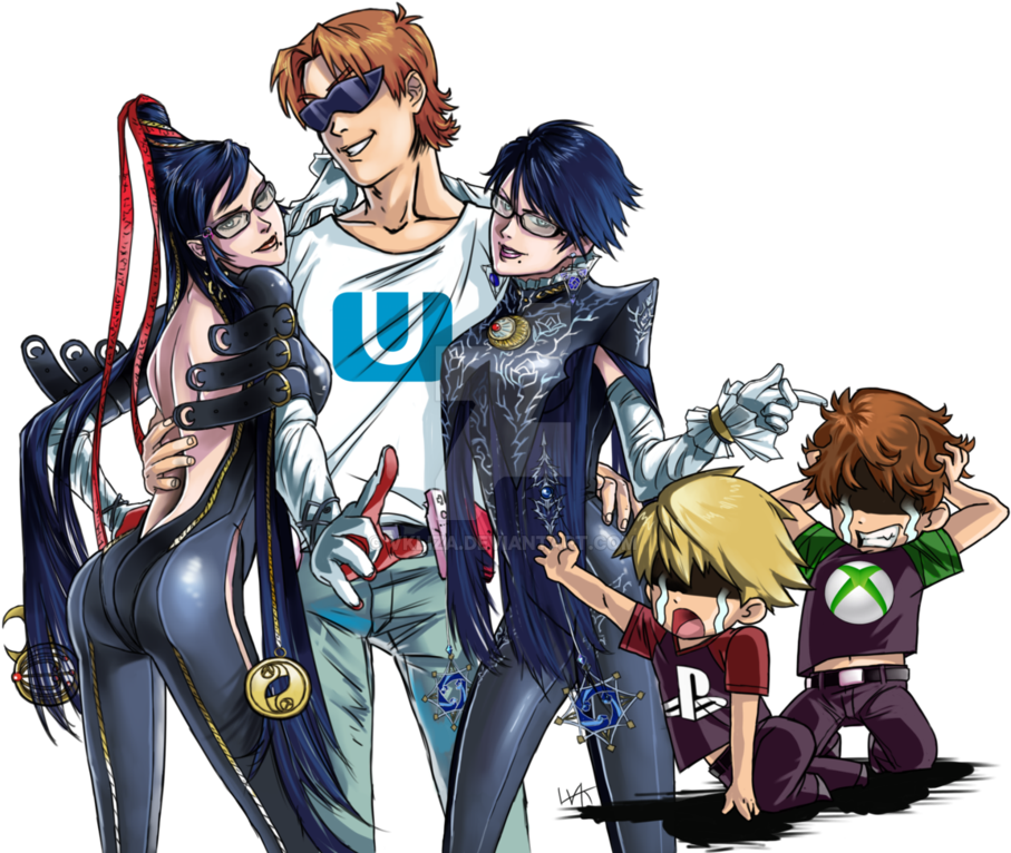 Unboxed Bayonetta 2 For Wii U By Vkliza-d887u05 - Bayonetta And Bayonetta 2 (1007x793), Png Download