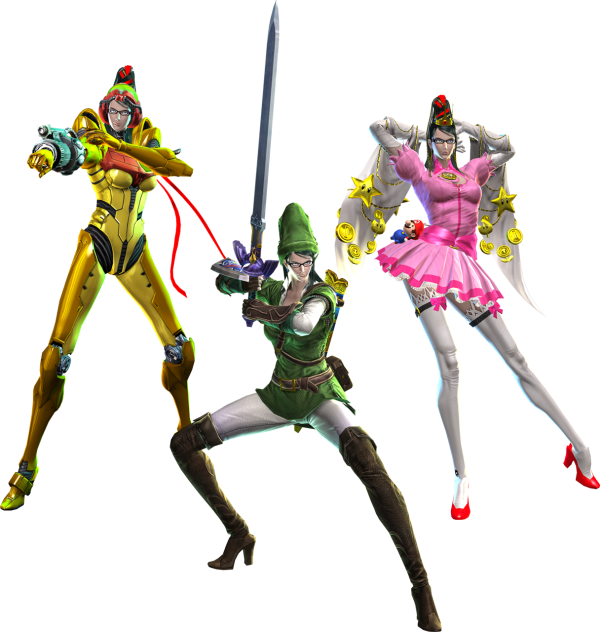 Bayonetta 2 The Legend Of Zelda - Bayonetta Costumes (600x632), Png Download