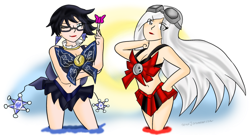 Gift Ribbon Girls - Bayonetta 2 Jeanne Fanart (1024x534), Png Download