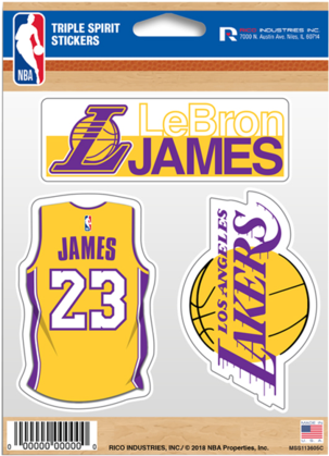 Los Angeles Lakers Lebron James Triple Sticker - Lakers Sticker (360x480), Png Download