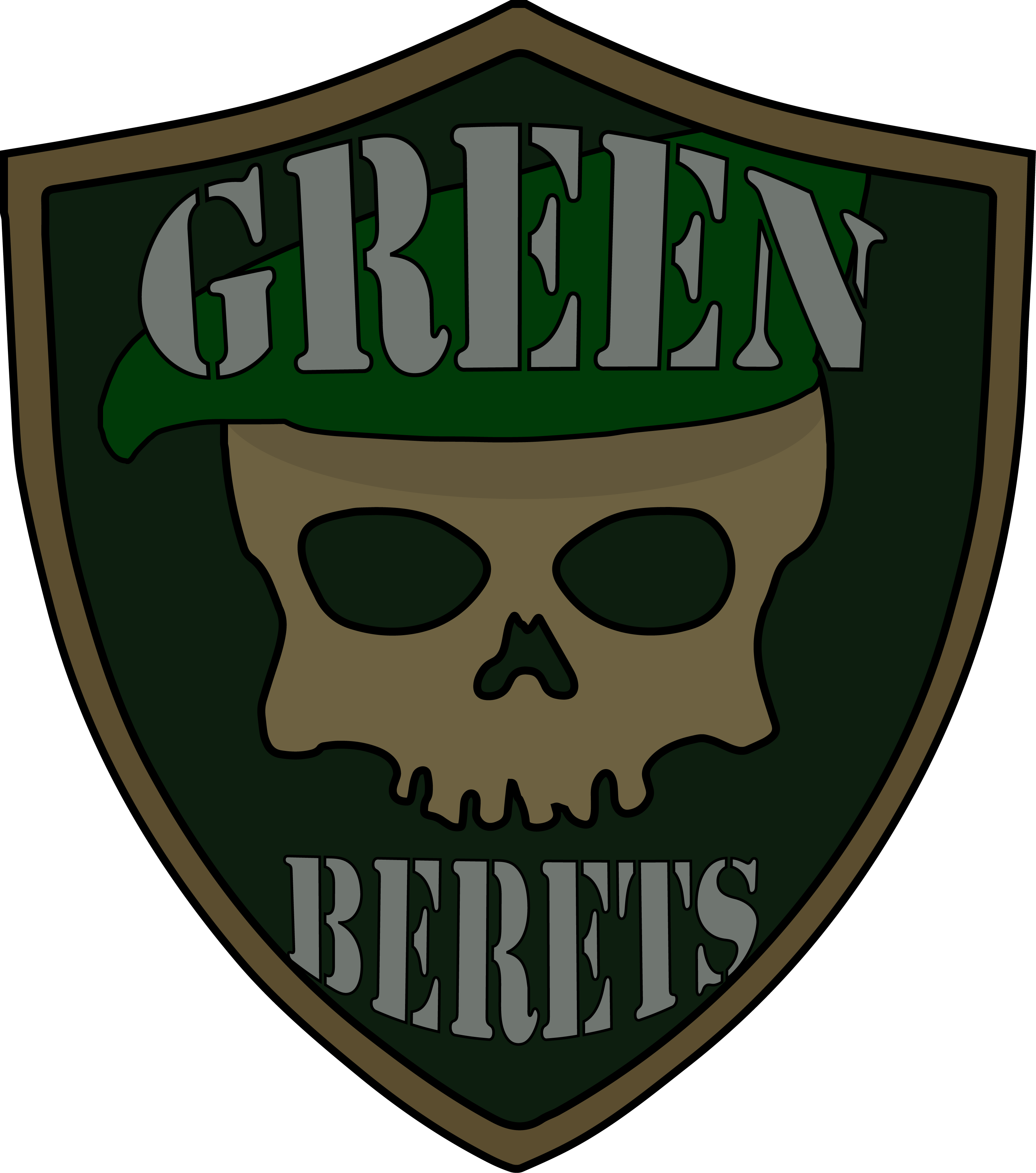 Green Beret Logo - Green Berets Logo Png (3258x3688), Png Download