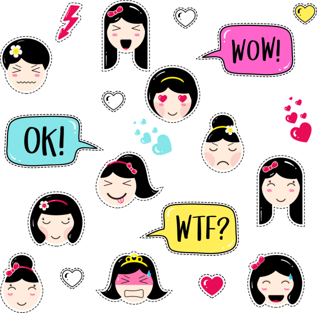 Vectorial Material - Emoticon (650x642), Png Download