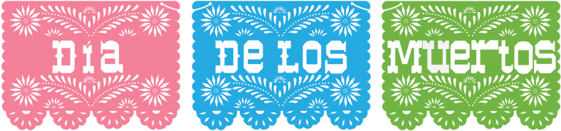 Late October Is A Time Of Skeletons, Cemeteries And - Dia De Los Muertos Png (800x196), Png Download