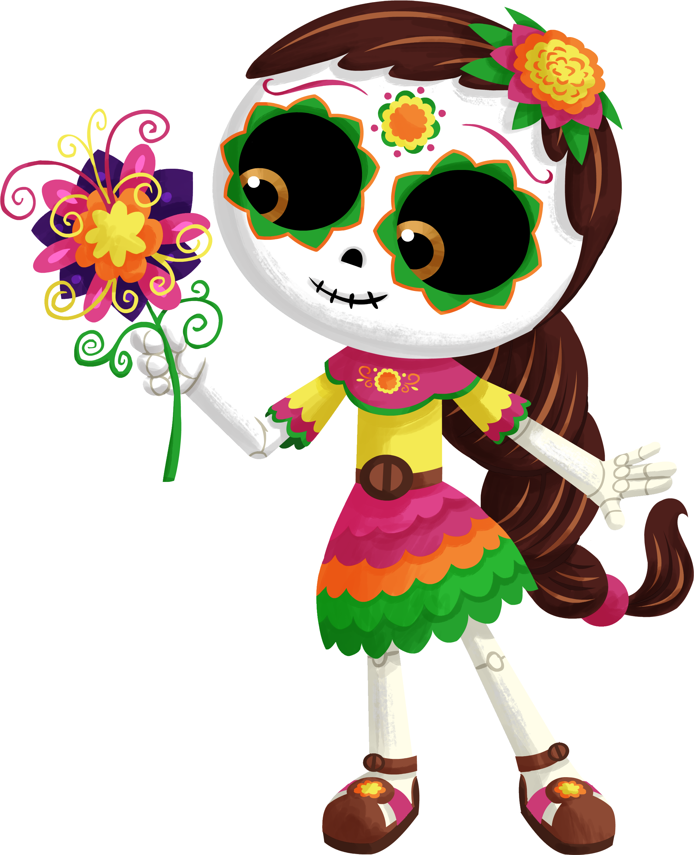 Media - Esqueletos Dia De Muertos Png (2422x2937), Png Download