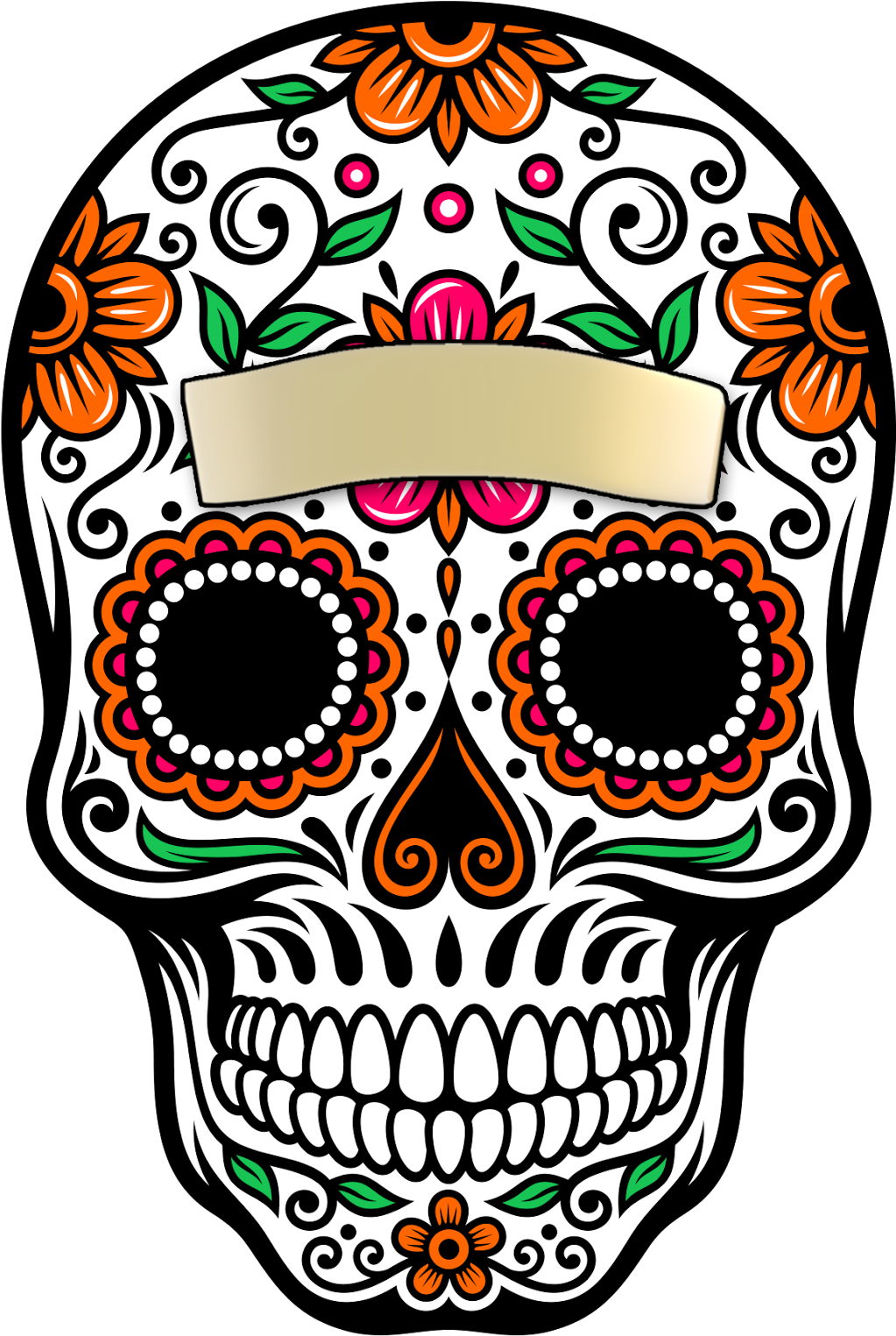 Calaveras Buscar Con Google D A - Day Of The Dead Rose Sticker (1600x1600), Png Download