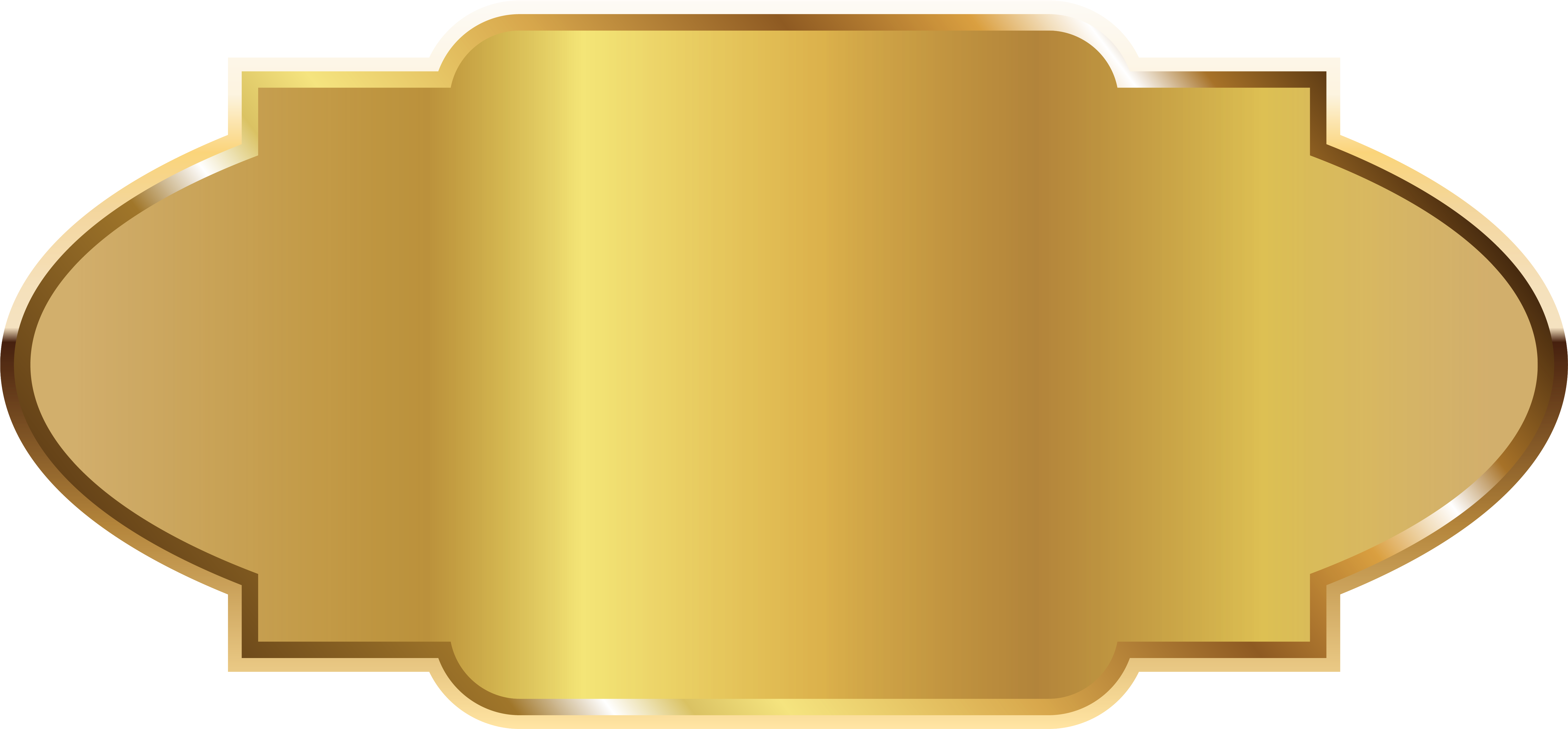Golden Label Template Png Picture Gallery Yopriceville - Golden Label Template (6304x2937), Png Download
