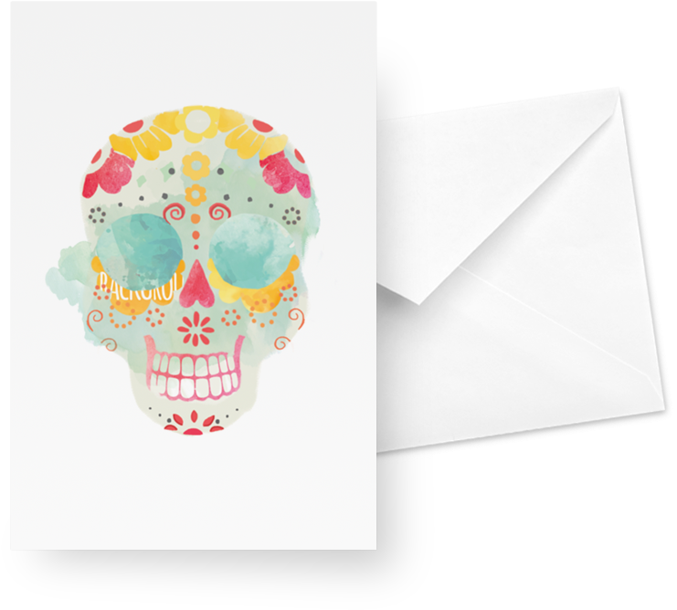 Cartão Santa Muerte De Paula Scarabelotna - Desenho De Flores Lampada (800x800), Png Download