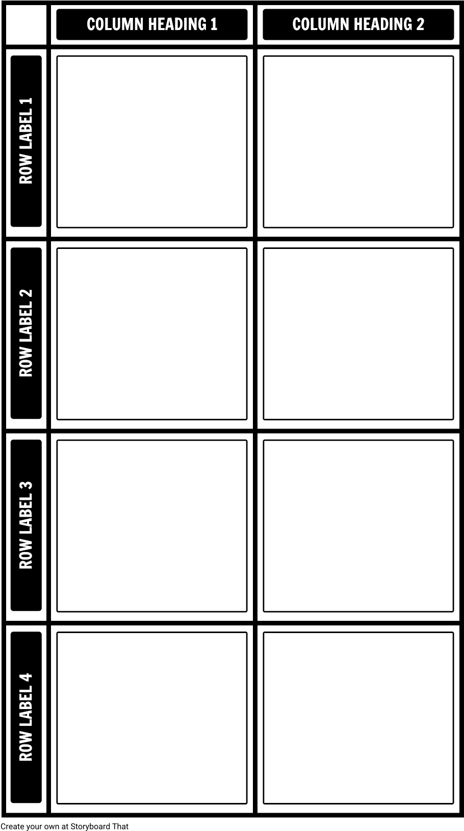 Blank 2x4 Chart - 4 X 2 Chart (931x1649), Png Download