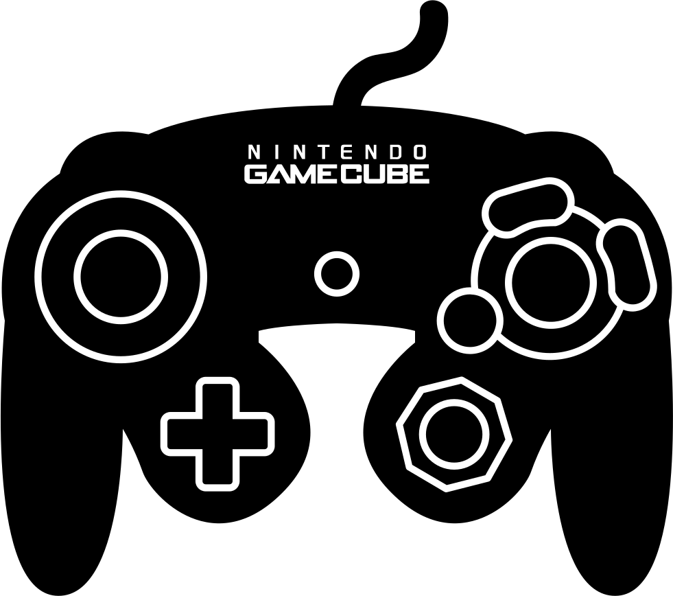 Nintendo Gamecube Control Comments - Gamecube Controller Black And White (981x868), Png Download