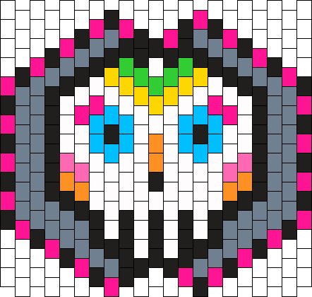 Dia De Los Muertos Kandi Mask - Kandi Bead Mask Day Of The Dead (442x420), Png Download