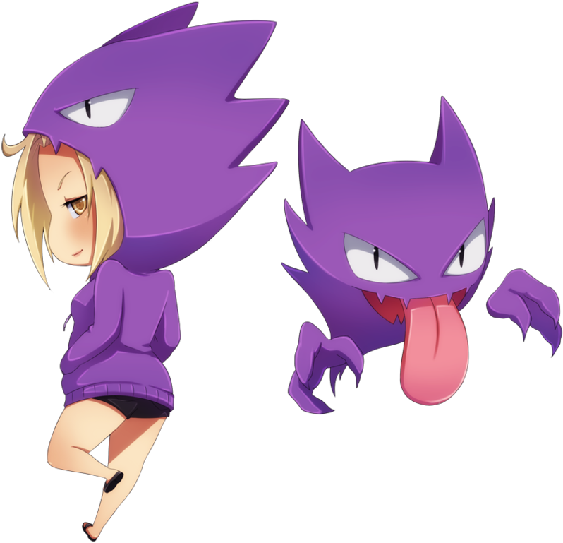 Haunter Drawing Hunter Graphic Library Stock - Haunter Chibi (900x810), Png Download