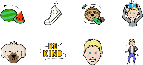 This Final Set Of 8 Emojis Were Delivered To Ellen's - Cartoon (720x600), Png Download