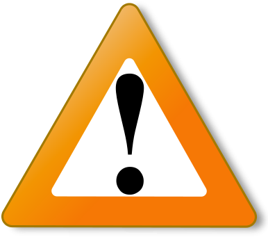 Caution - Svg - Warning Orange (400x400), Png Download