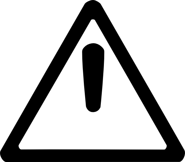 Small - Caution White (600x525), Png Download