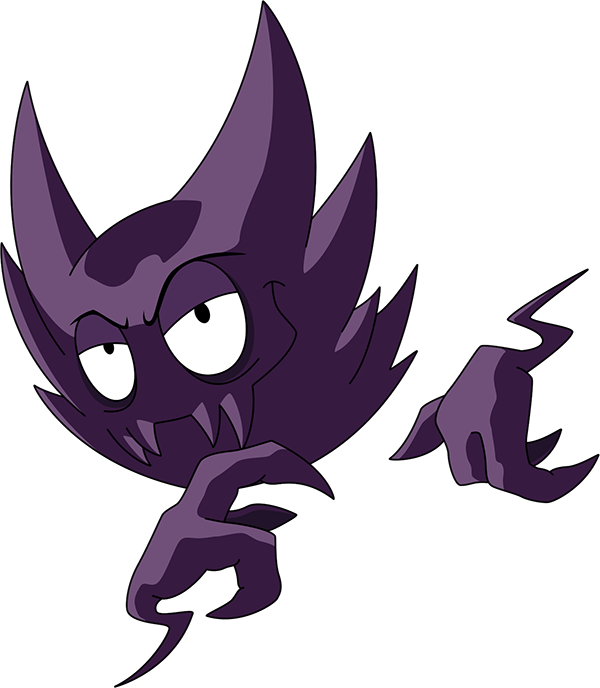Shiny Haunter Download - Cartoon (600x688), Png Download