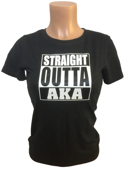 Women's Straight Outta Aka Black T Shirt Is Printed - Straight Outta Hit Points Tee (498x664), Png Download