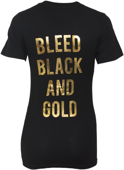 Bleed Black And Gold - First Two You Give Last One You Earn Shirt (464x585), Png Download