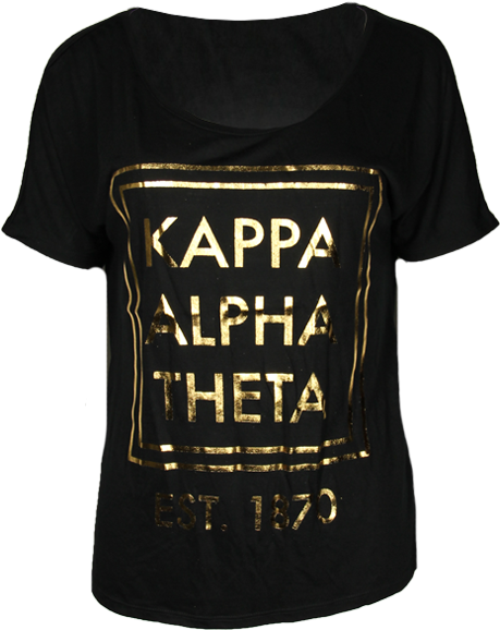 Kappa Alpha Theta Gold Foil Tee By Adam Block Design - 1957 Aged To Perfection - Unisex Hoodie (464x585), Png Download