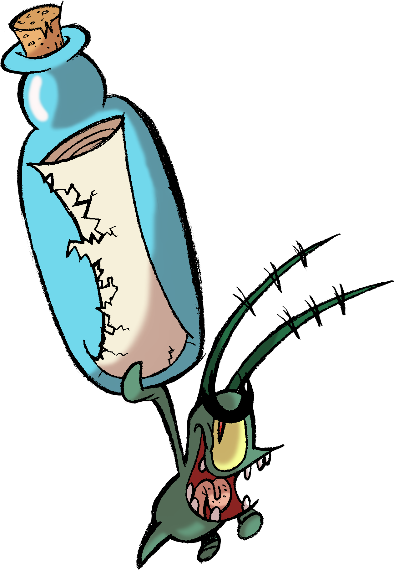 Sheldon J Plankton By Eeyorbstudios-d8gykxv - Plankton Spongebob (1328x1888), Png Download