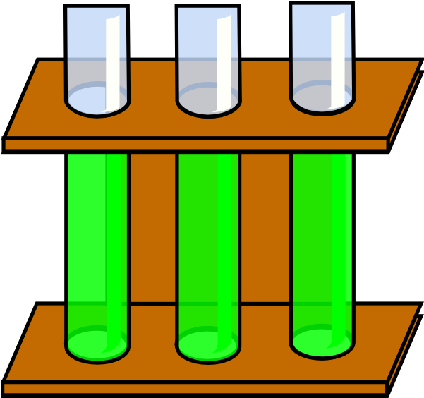 Green Tubes Clip Art - Test Tube Rack Clipart (600x577), Png Download