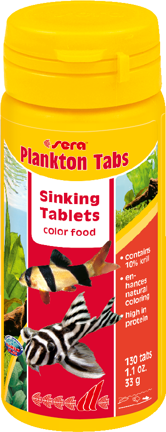 00500 Int Sera Plankton Tabs 50 Ml - Sera Spirulina Fish Food, Tablet, Spirulina Algae Meal (358x929), Png Download