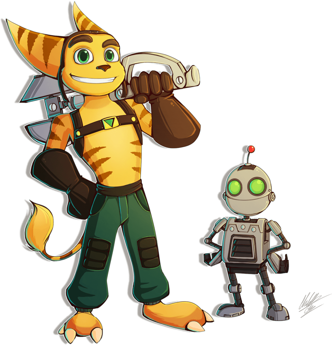Ratchet And Clank Fan Art (1160x1153), Png Download