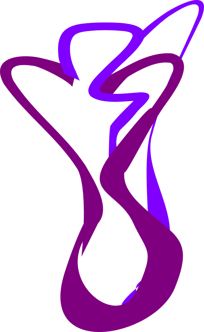 Abstract Line Image With Purple And Violet Colors - Woman Silhouette Abstract Png (366x595), Png Download