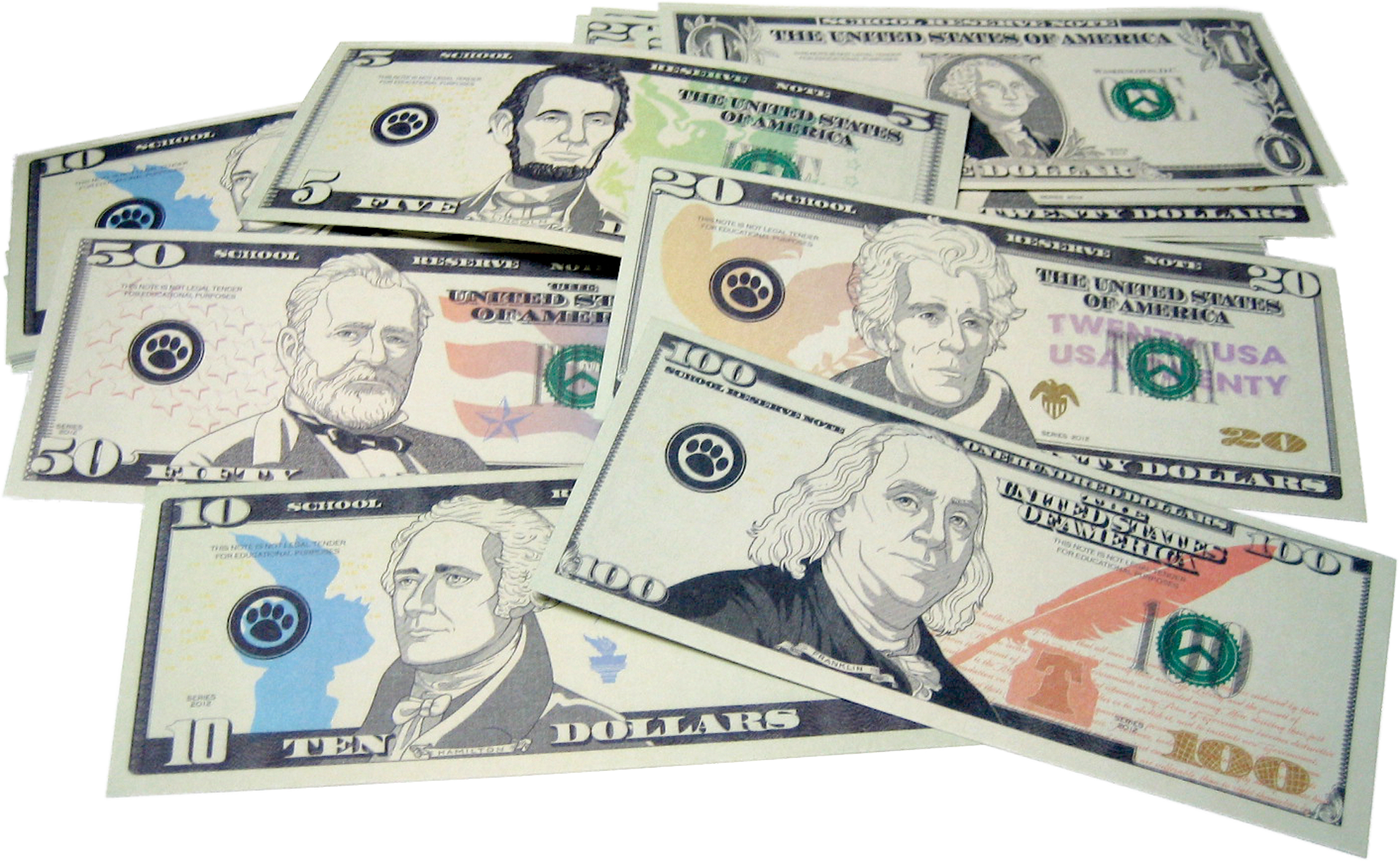Teacher Created Resources Play Money Assorted Bills (2000x1231), Png Download