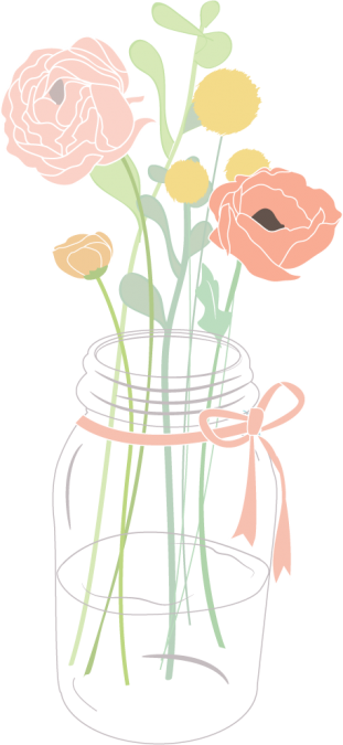 Mason Jar Images - Mason Jar Flower Clip Art (311x675), Png Download