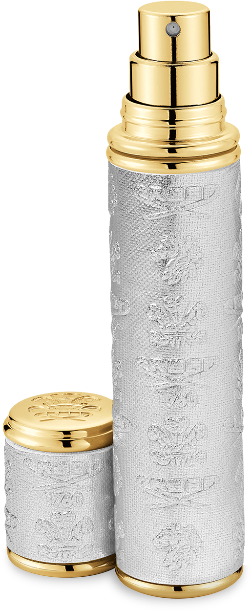 Creed Silver Leather With Gold Trim Pocket Atomizer (2000x2000), Png Download