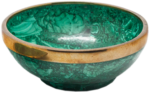 Vintage Malachite Bowl With Gold Trim - Bowl (800x800), Png Download
