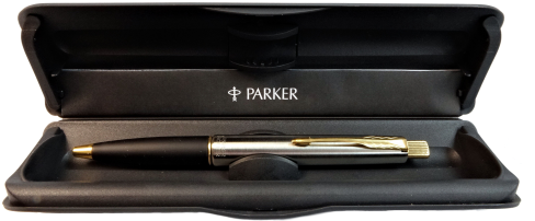 Parker Frontier Gold Trim Ball Pen - Box (500x254), Png Download
