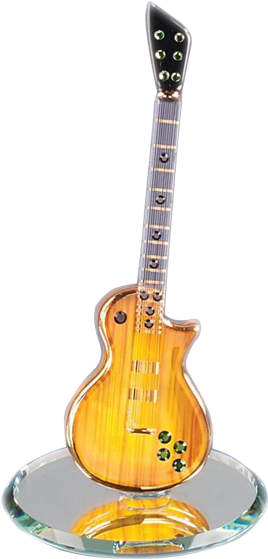 Glass Baron ~ Classic Woodgrain Guitar ~ 22 Kt Gold - Electric Guitar (600x600), Png Download