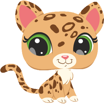 Leopard/cat Template - Drawing (355x352), Png Download