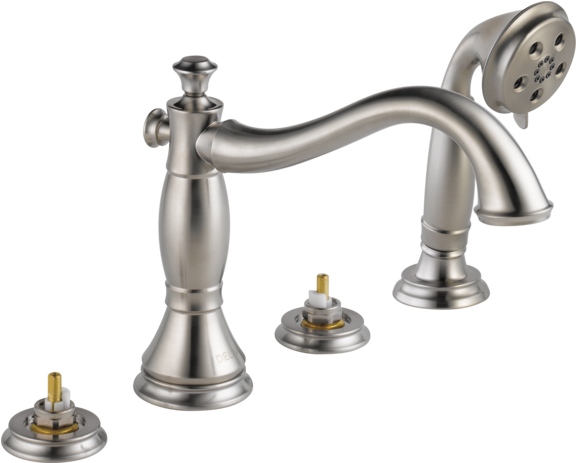 Roman Tub With Hand Shower Trim - T4797 Sslhp (600x600), Png Download