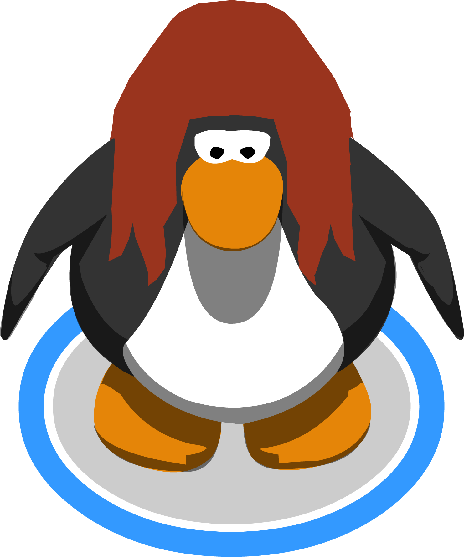 The Rose Weave - Red Penguin Club Penguin (1482x1781), Png Download