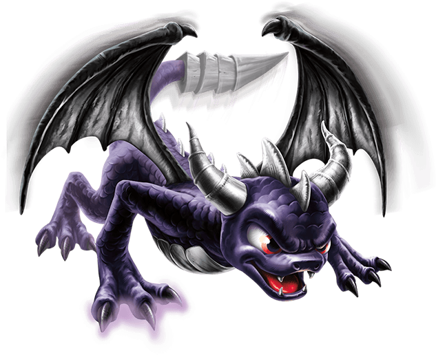 Dark Spyro Transparent Render - Skylanders Dark Spyro Png (685x558), Png Download