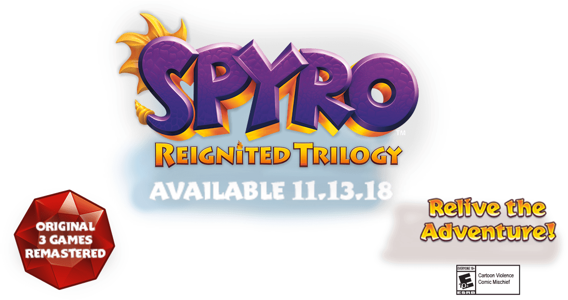 Spyro Reignited Trilogy Ps4 Xbox One Gamestop - Spyro Reignited Trilogy Figure (1200x600), Png Download