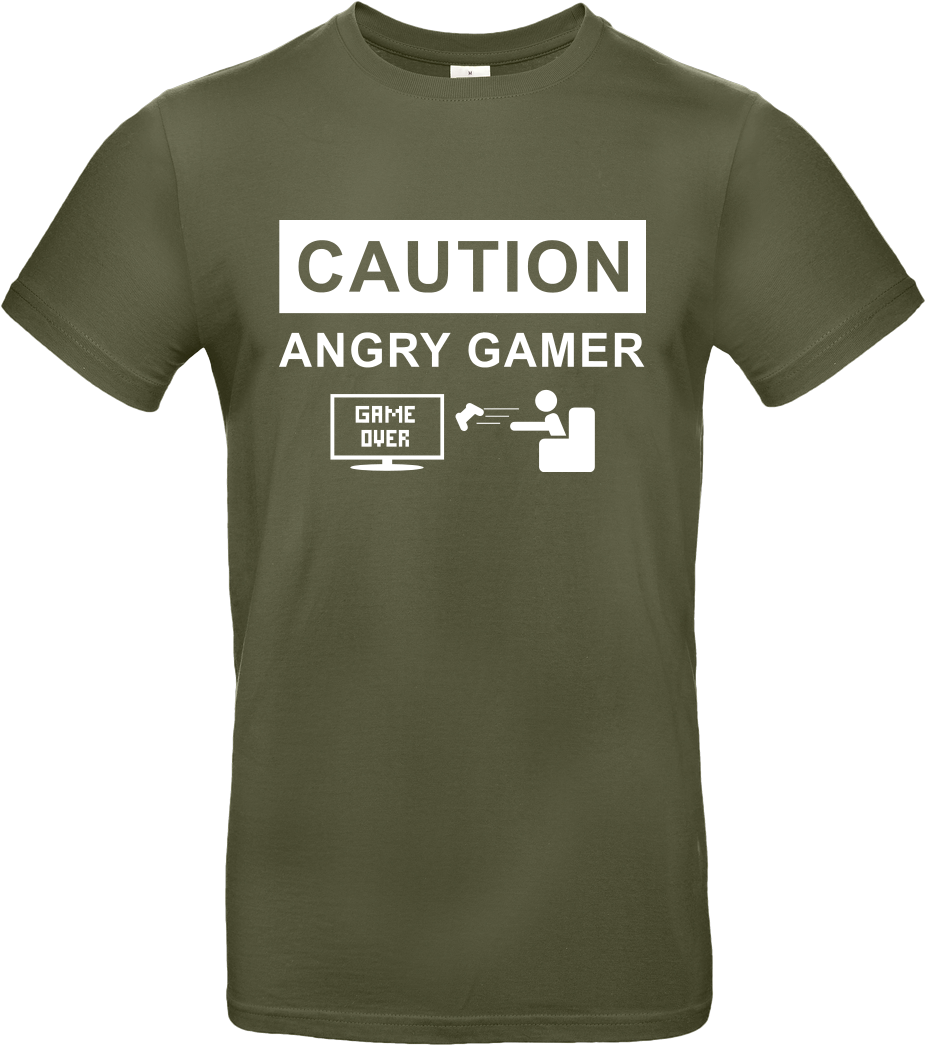 Angry Gamer T-shirt B&c Exact - B&c Exact 190 (1044x1044), Png Download