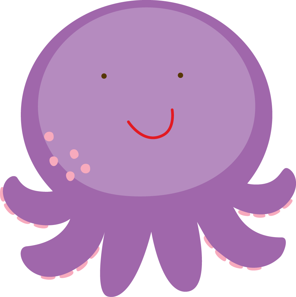 Clip Art, Cute Drawings, Octopus, Marina, Crafts, Cricut, - Personagens Fundo Do Mar Png (953x957), Png Download