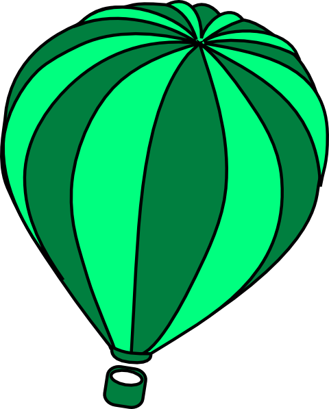 Hot Air Balloon Clip Art - Air Balloon Hot Green (480x597), Png Download