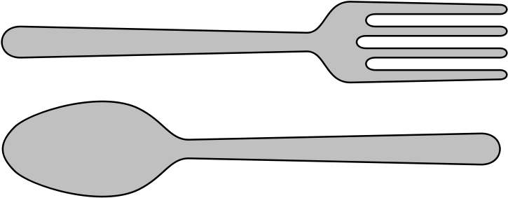Free Encode To Base Fork And - Spoon And Fork Clipart (800x311), Png Download