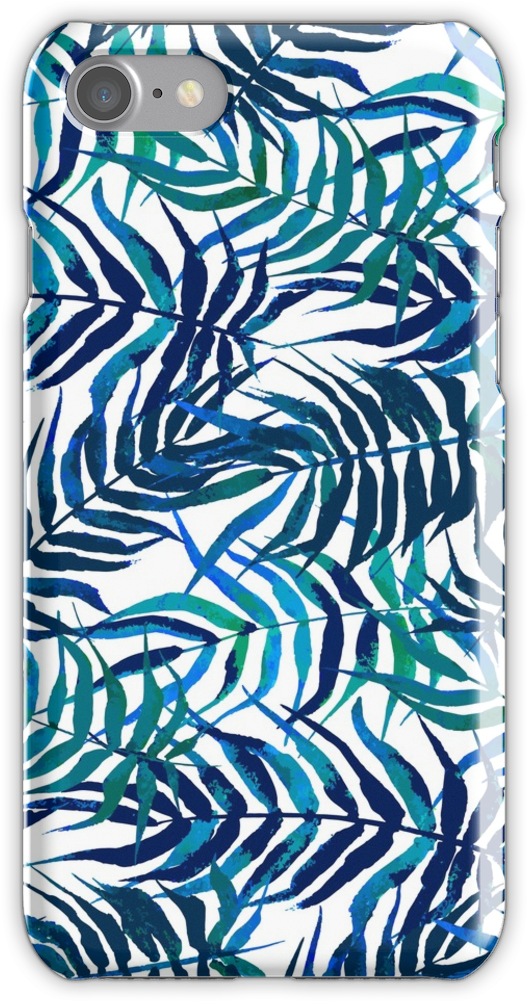 Hand Drawn In Watercolor Floral Pattern With Palm Leaves - Watercolor Painting (750x1000), Png Download